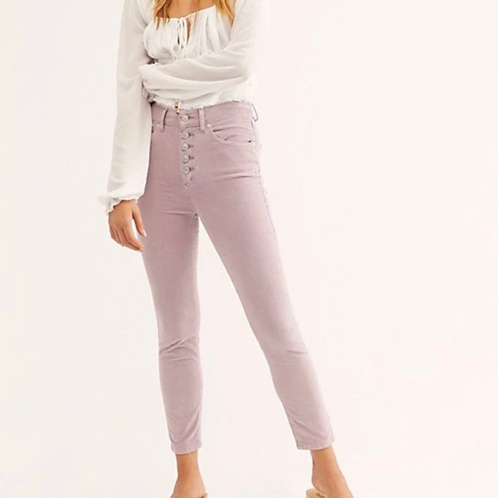 Free People Sun Chaser Cord Skinny Jeans Sz 26